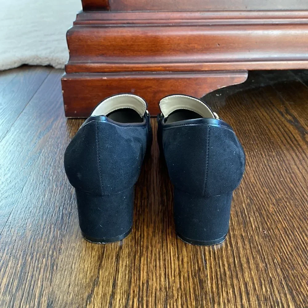 Liz Claiborne Suede Heeled Loafers - Size 7.5